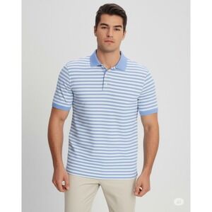 John Bartlett Consensus Men's Striped Short Sleeve Polo Shirt - Size‎ L